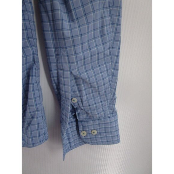 Untuckit Shirt Large White Button Up Traveler Commuter Plaid Woven - Picture 3 of 12